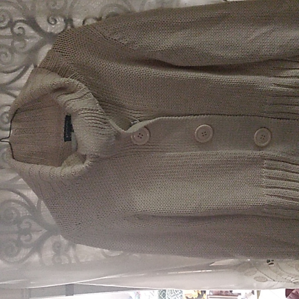 Button up wool blend sweater by bebe